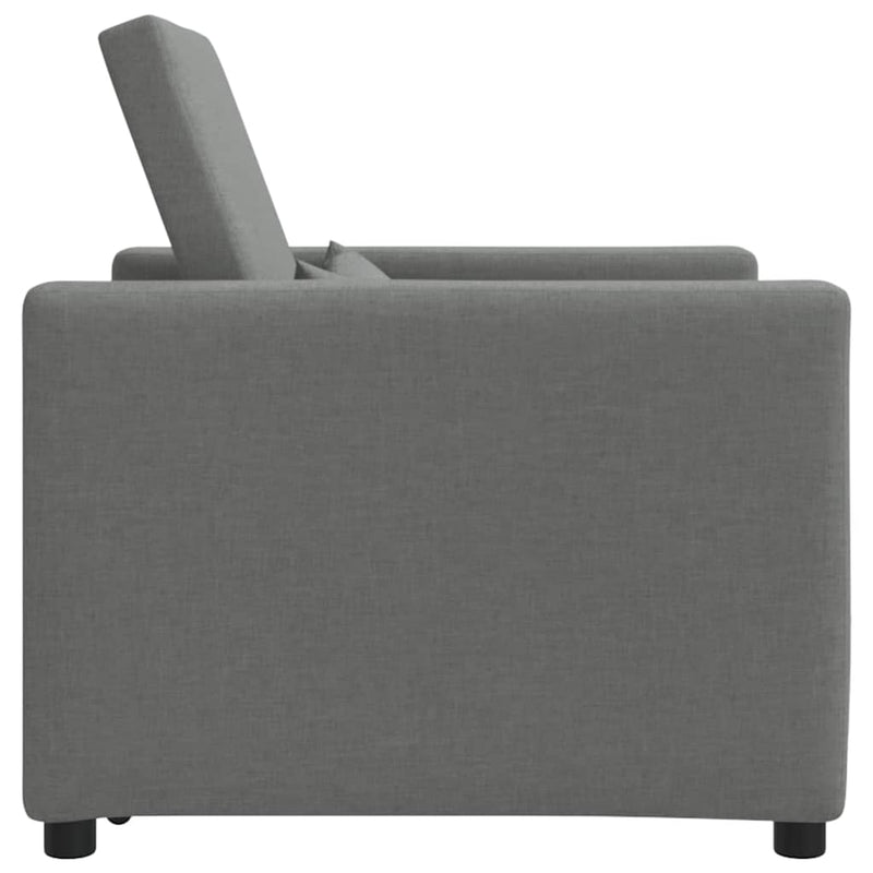 vidaXL Pull out Sofa Bed Single Dark grey 90 x 165 x 87 cm Fabric