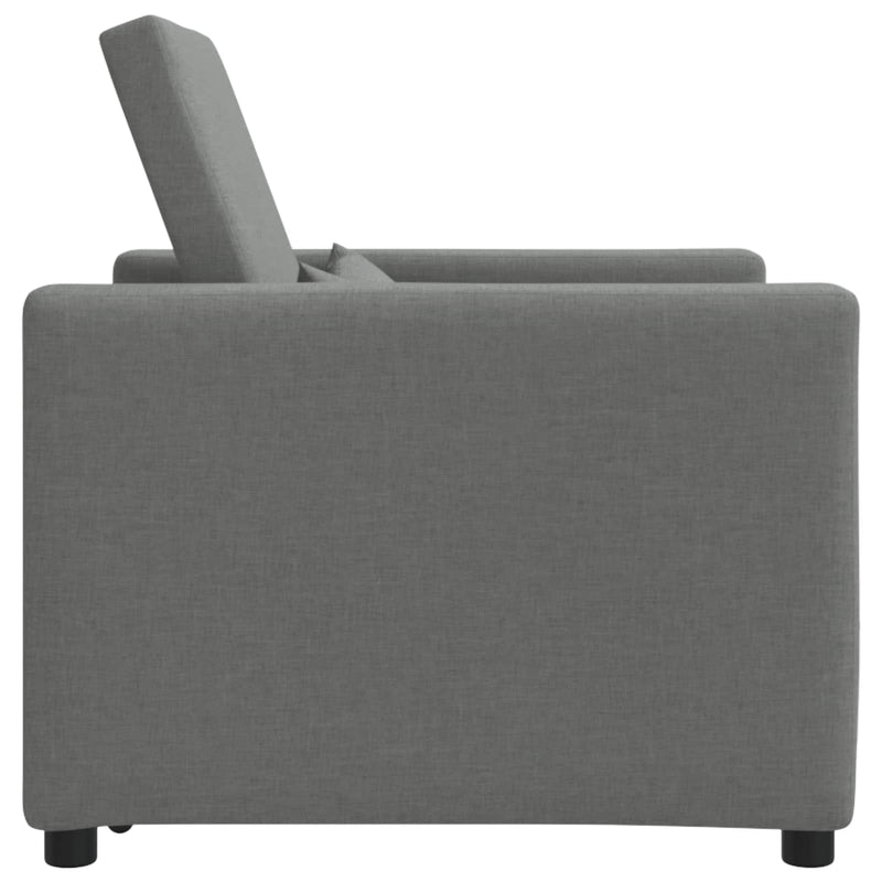 vidaXL Pull out Sofa Bed Single Dark grey 90 x 165 x 87 cm Fabric