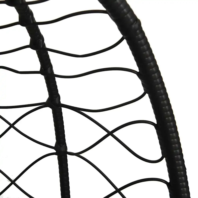Hanging Egg Chair Anthracite 91.5 x 54.5 x 107 cm Poly Rattan