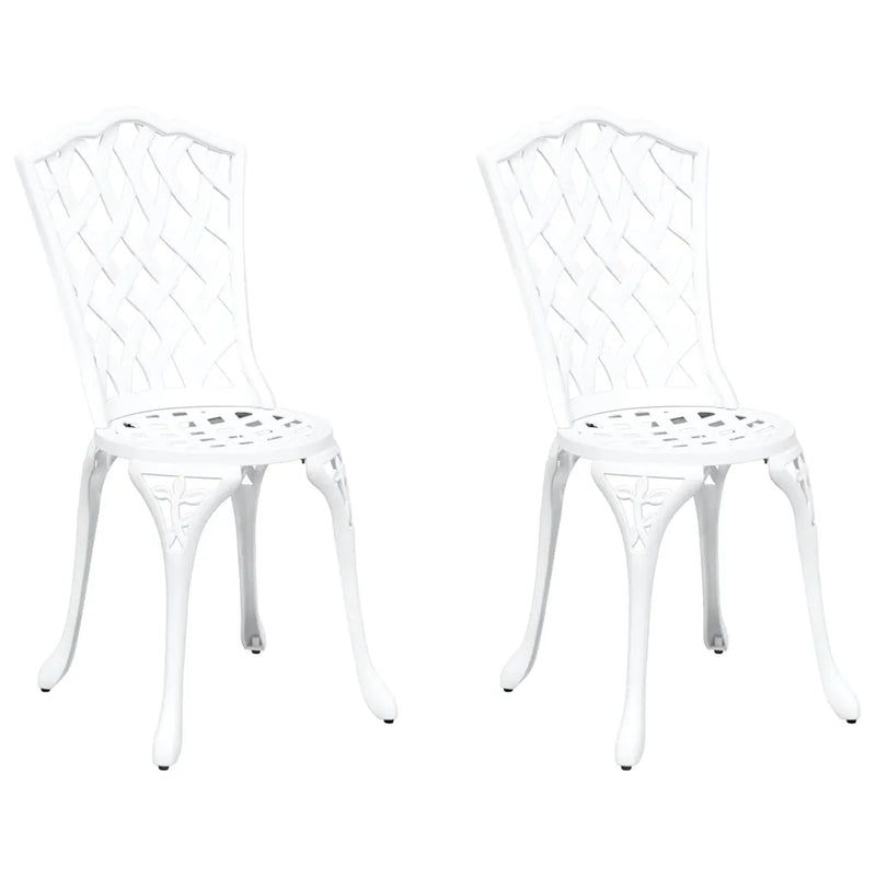 Garden Chair 2 pcs White 39 x 40 x 87cm Aluminium