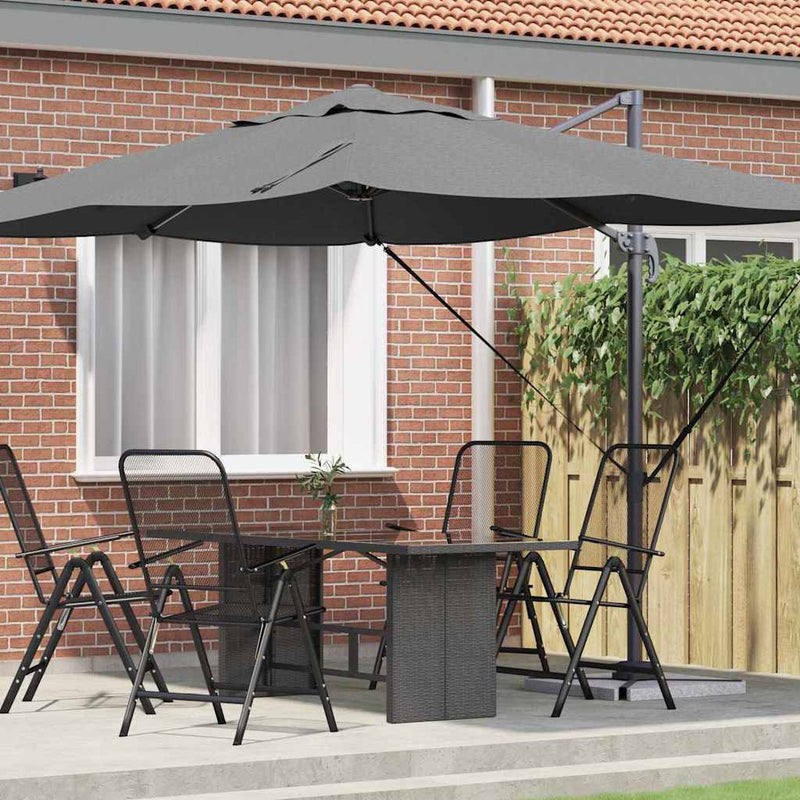 vidaXL Parasol Anthracite 351 x 250 x 260 cm Polyester and Aluminium