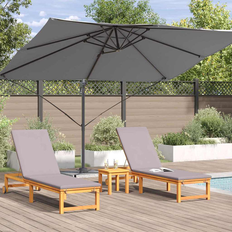 vidaXL Parasol Anthracite 351 x 250 x 260 cm Polyester and Aluminium