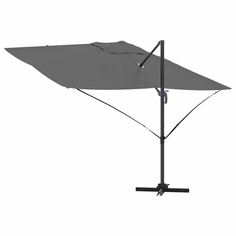 vidaXL Parasol Anthracite 351 x 250 x 260 cm Polyester and Aluminium