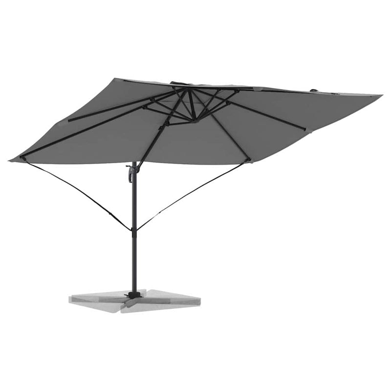 vidaXL Parasol Anthracite 351 x 250 x 260 cm Polyester and Aluminium