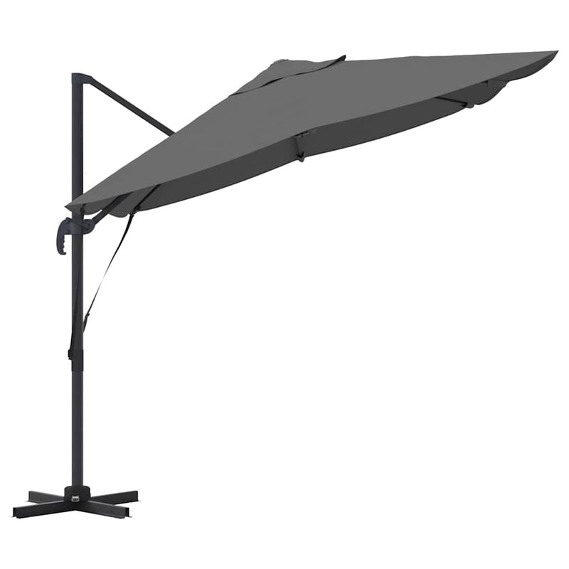 vidaXL Parasol Anthracite 351 x 250 x 260 cm Polyester and Aluminium