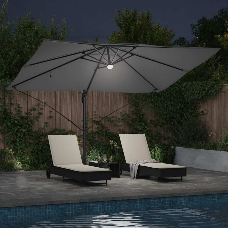 vidaXL Parasol Anthracite 351 x 250 x 253 cm Polyester and Aluminium