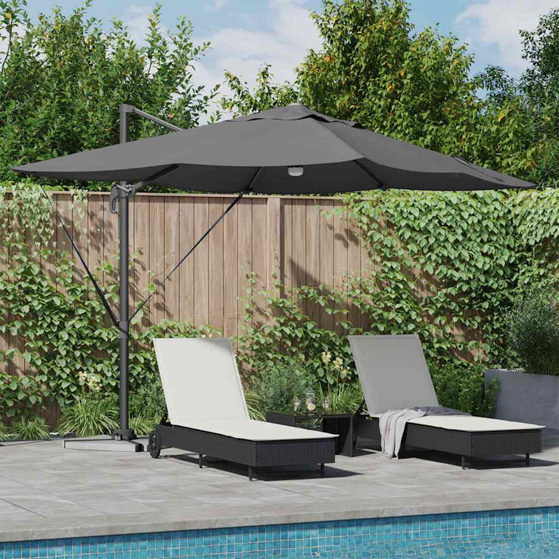 vidaXL Parasol Anthracite 351 x 250 x 253 cm Polyester and Aluminium