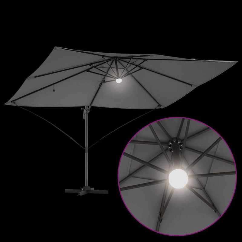 vidaXL Parasol Anthracite 351 x 250 x 253 cm Polyester and Aluminium
