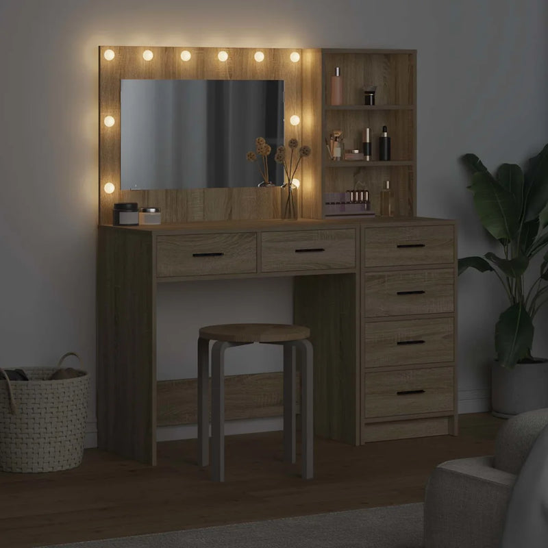 Dressing Table 2 pcs Brown 78.5 x 41 x 135 cm Engineered Wood