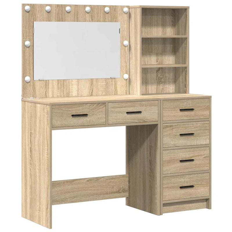 Dressing Table 2 pcs Brown 78.5 x 41 x 135 cm Engineered Wood