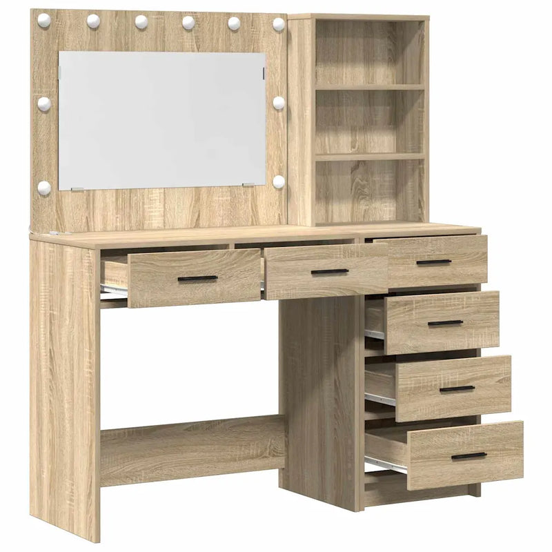 Dressing Table 2 pcs Brown 78.5 x 41 x 135 cm Engineered Wood
