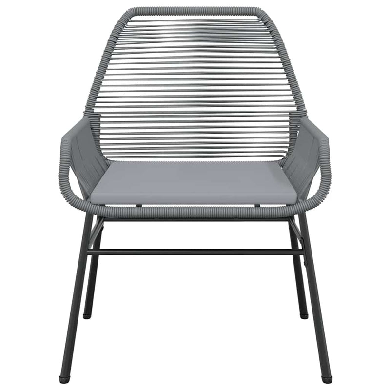 vidaXL 5 Piece Garden Dining Set with Cushions Grey Poly Rattan Glass