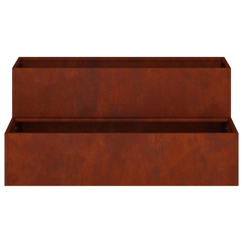 Garden Planter Rusty 100 x 60 x 45 cm Weathering Steel
