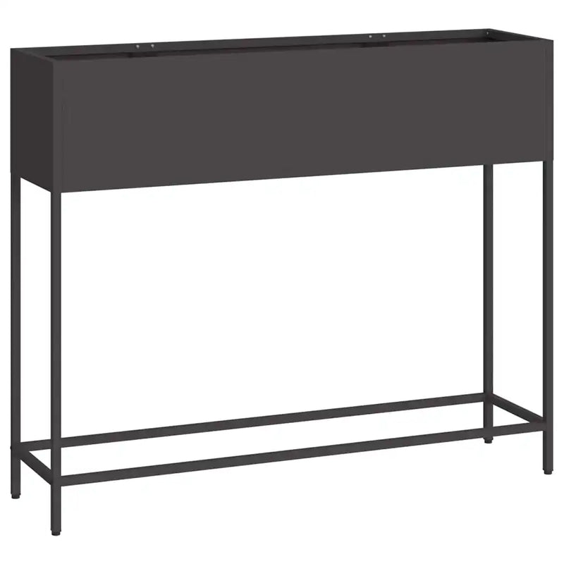 Raised Garden Planter Black 100 x 26 x 82 cm Steel