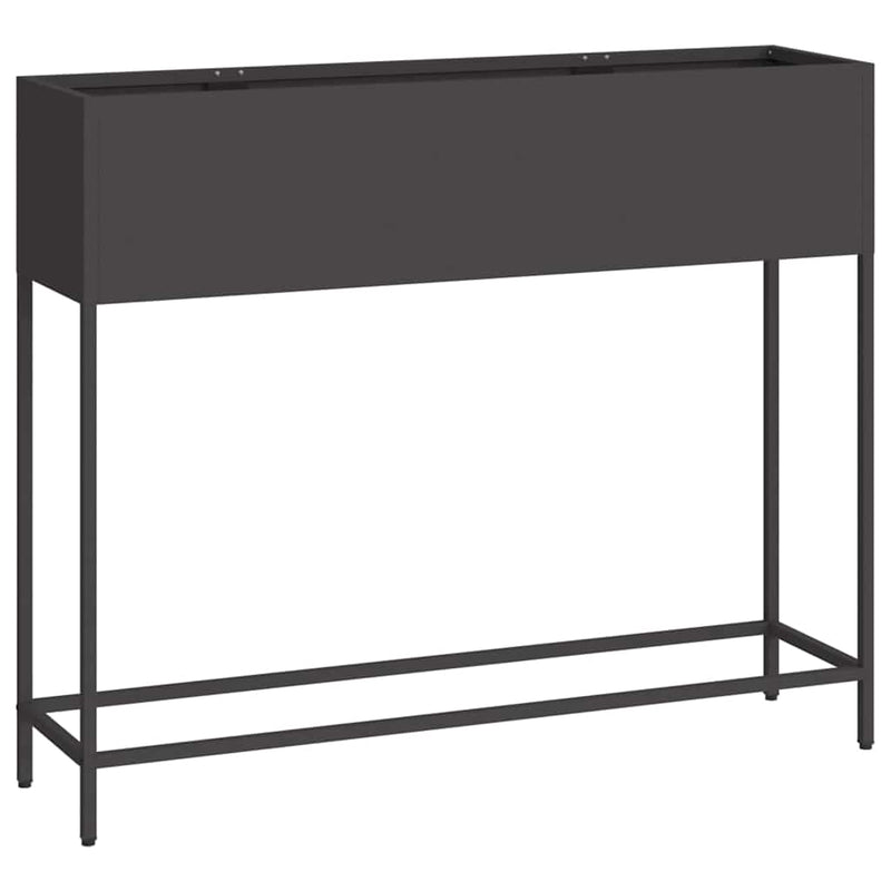 vidaXL Raised Garden Planter Black 100 x 26 x 82 cm Steel
