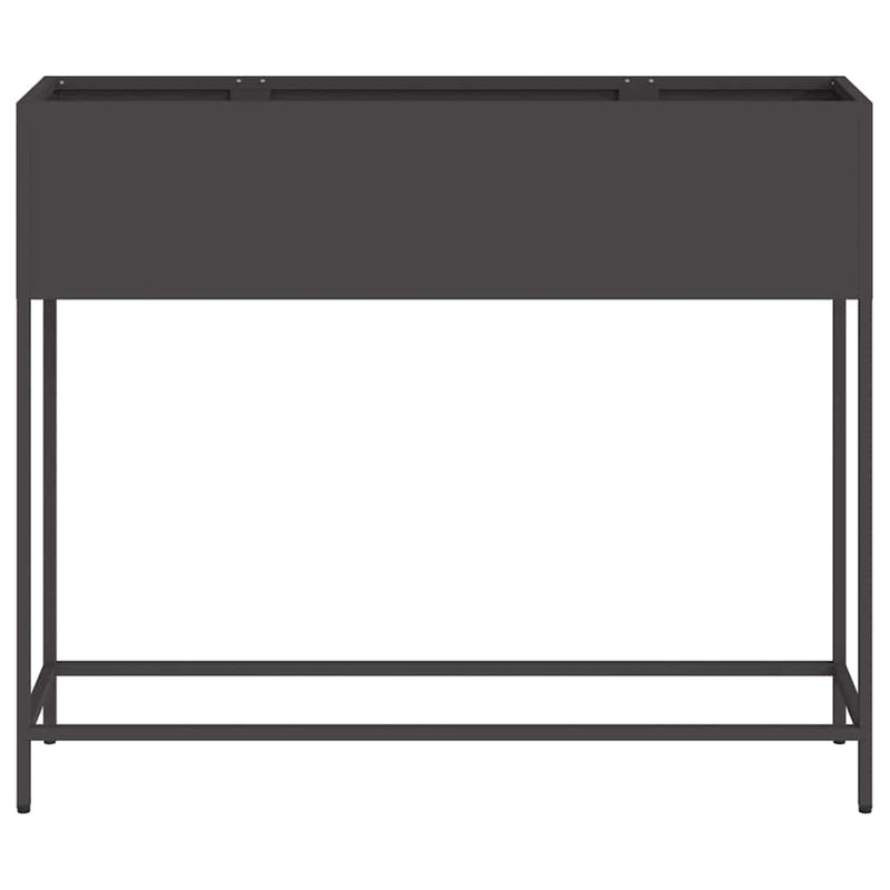vidaXL Raised Garden Planter Black 100 x 26 x 82 cm Steel