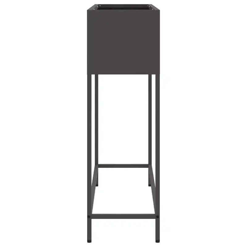 Raised Garden Planter Black 100 x 26 x 82 cm Steel