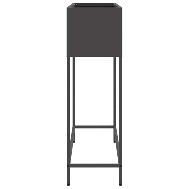 vidaXL Raised Garden Planter Black 100 x 26 x 82 cm Steel