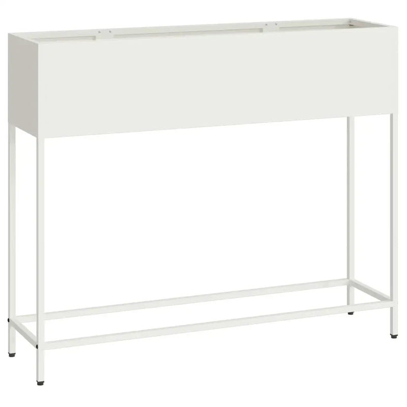 Raised Garden Planter White 100 x 26 x 82 cm Steel
