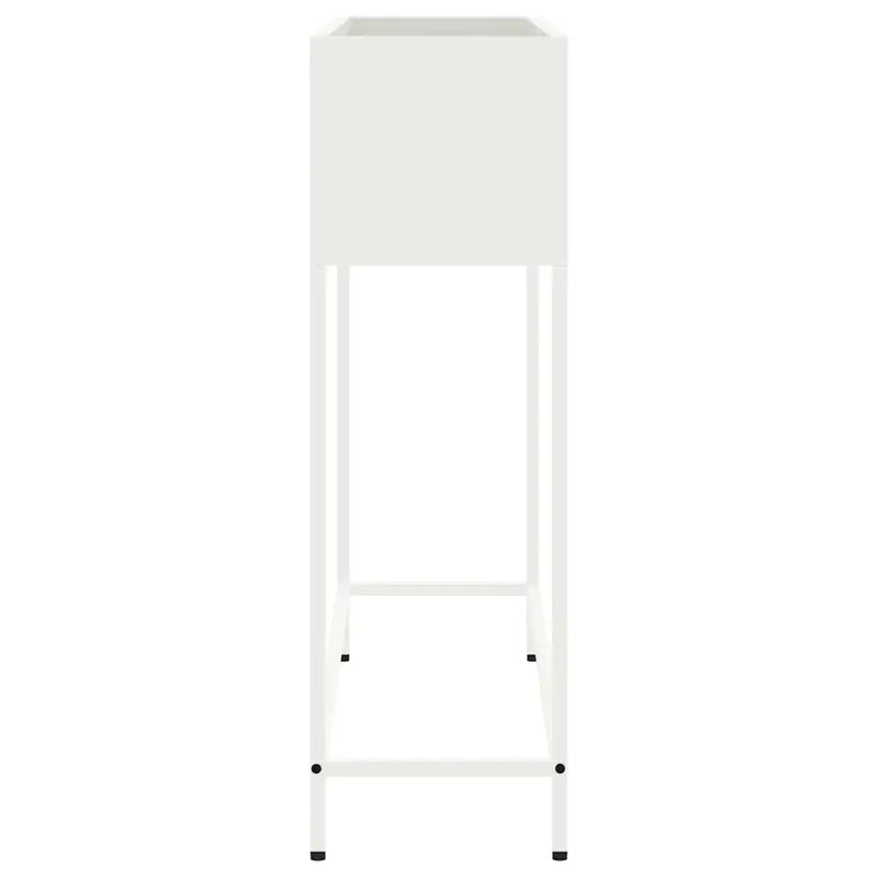 Raised Garden Planter White 100 x 26 x 82 cm Steel