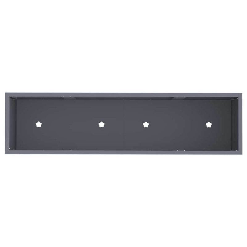 vidaXL Raised Garden Planter Anthracite 100 x 26 x 82 cm Steel