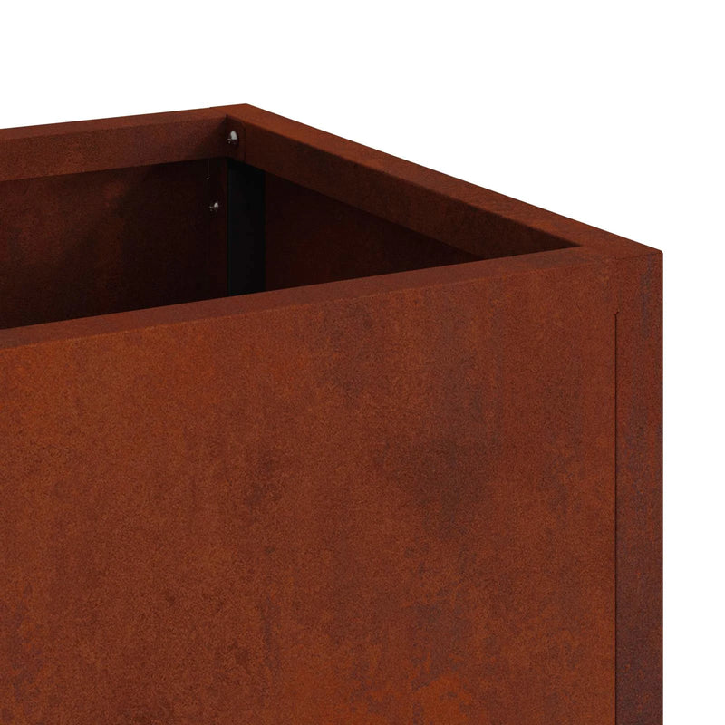 Raised Garden Planter Rusty 100 x 26 x 82 cm Weathering Steel
