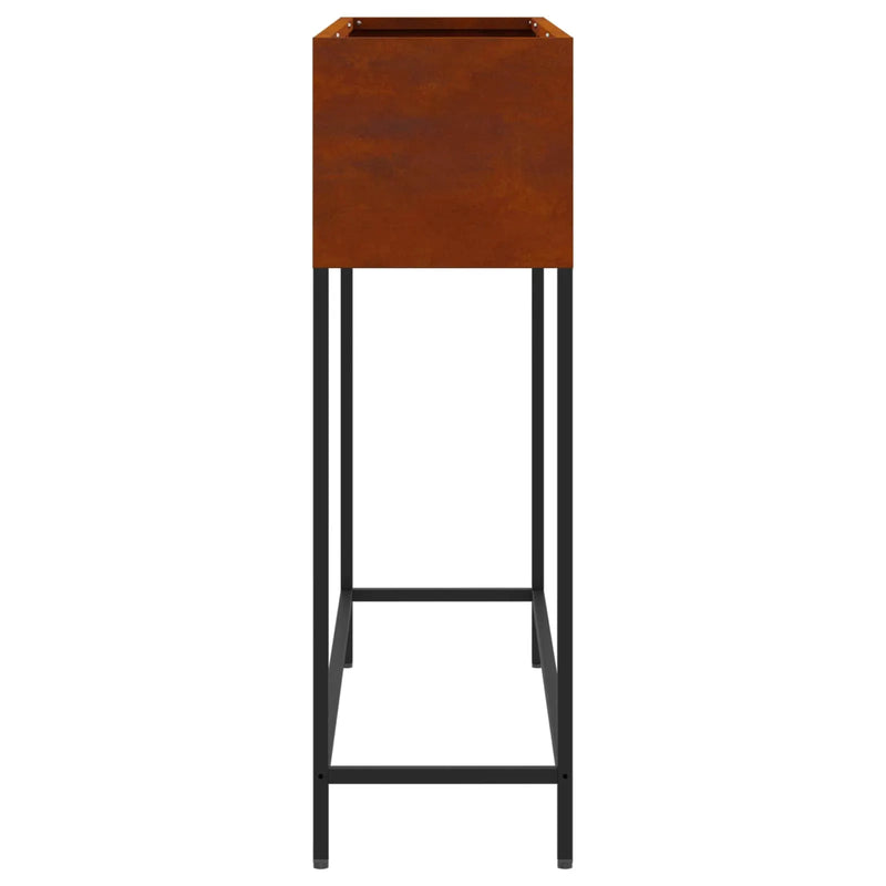 Raised Garden Planter Rusty 100 x 26 x 82 cm Weathering Steel