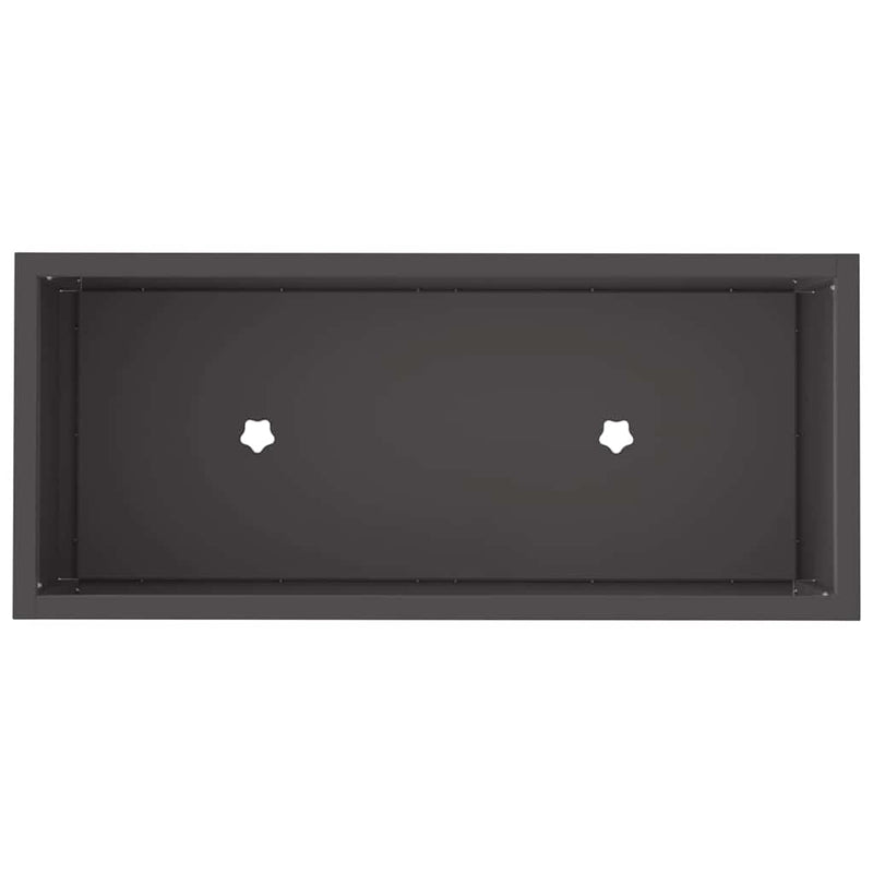 vidaXL Raised Garden Planter Black 60 x 26 x 45 cm Steel