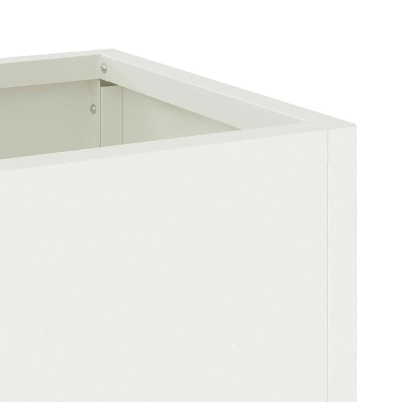 Raised Garden Planter White 60 x 26 x 48 cm Steel
