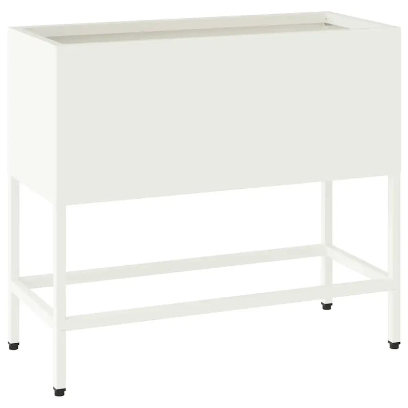 Raised Garden Planter White 60 x 26 x 48 cm Steel