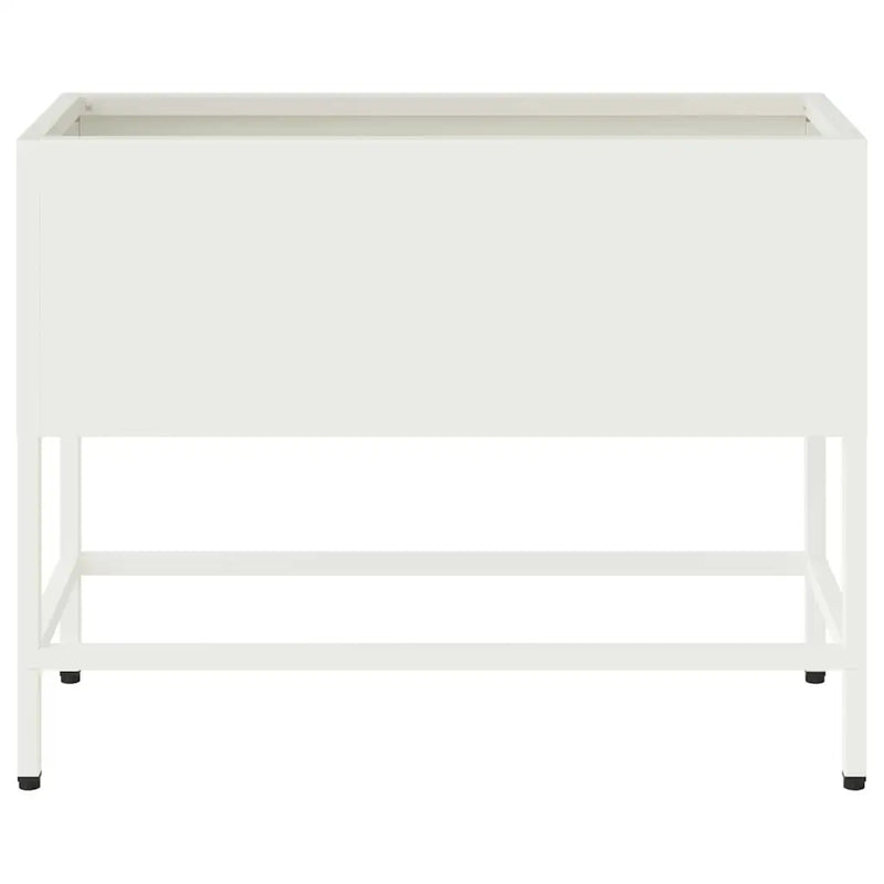 Raised Garden Planter White 60 x 26 x 48 cm Steel