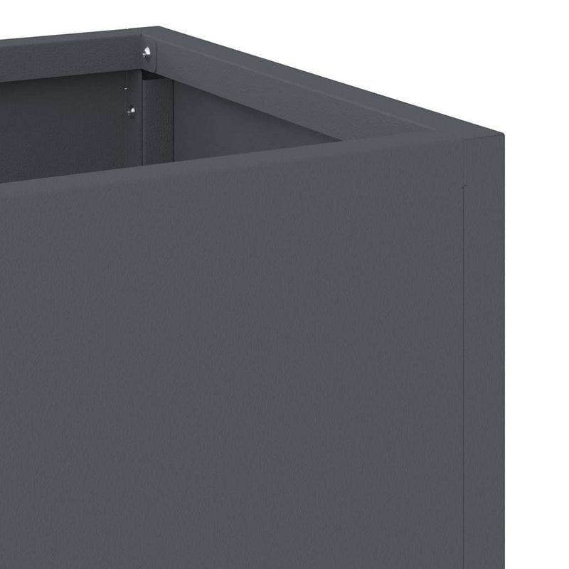 vidaXL Raised Garden Planter Anthracite 60 x 26 x 45 cm Steel