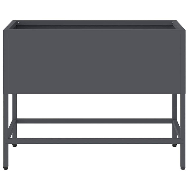 vidaXL Raised Garden Planter Anthracite 60 x 26 x 45 cm Steel