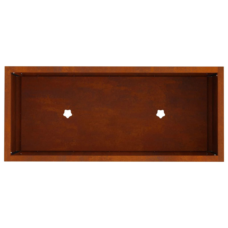 Raised Garden Planter Rusty 60 x 26 x 45 cm Weathering Steel