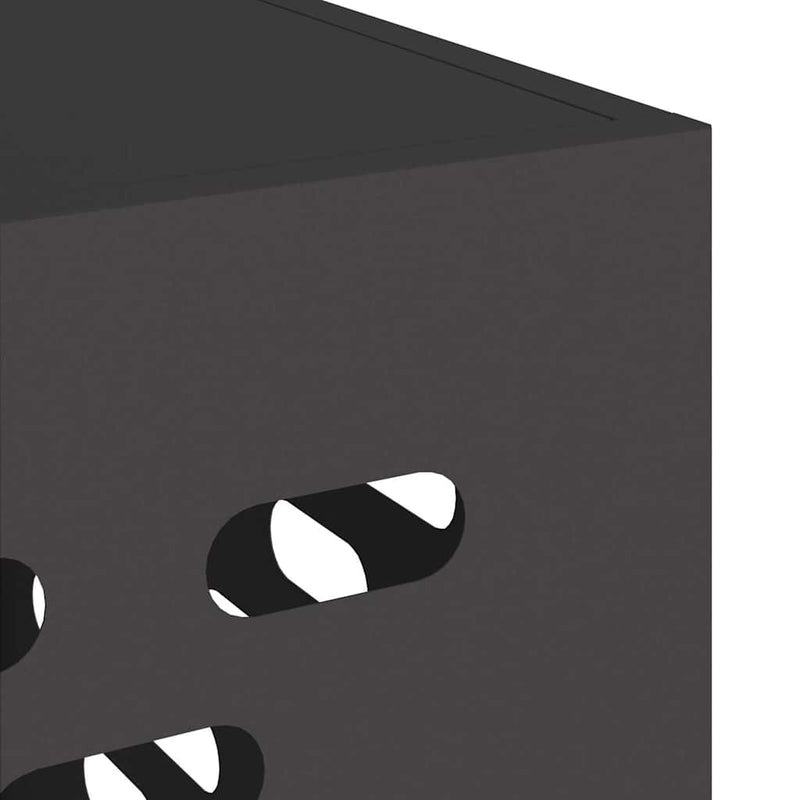vidaXL Air Conditioner Cover Black 90 x 40 x 60 cm Steel