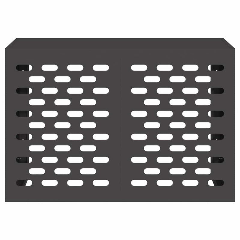 vidaXL Air Conditioner Cover Black 90 x 40 x 60 cm Steel