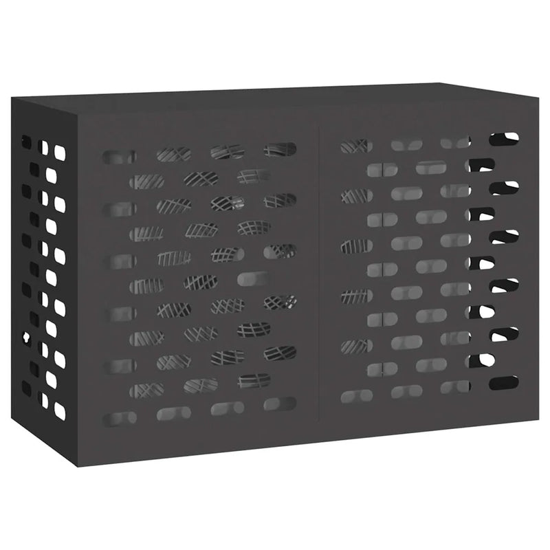 Air Conditioner Cover Black 90 x 40 x 60 cm Steel