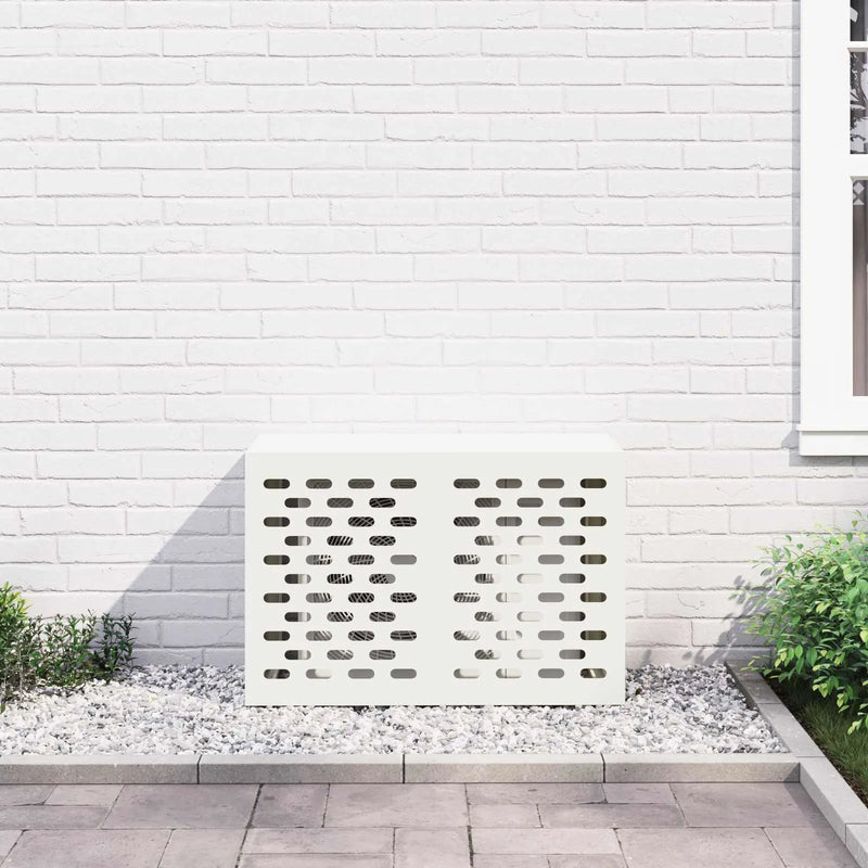 Air Conditioner Cover White 90 x 40 x 60 cm Steel