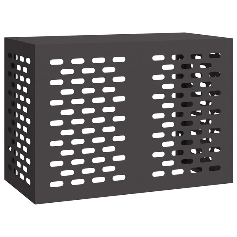 vidaXL Air Conditioner Cover Black 100 x 50 x 70 cm Steel
