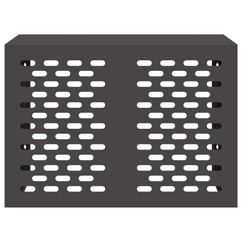 vidaXL Air Conditioner Cover Black 100 x 50 x 70 cm Steel