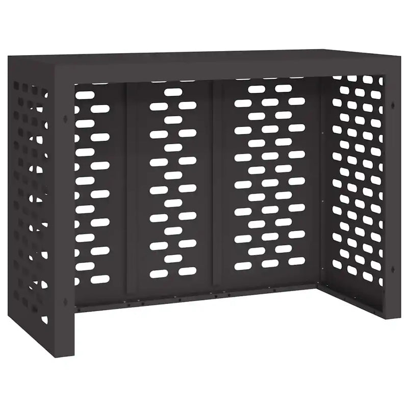 Air Conditioner Cover Black 110 x 50 x 80 cm Steel