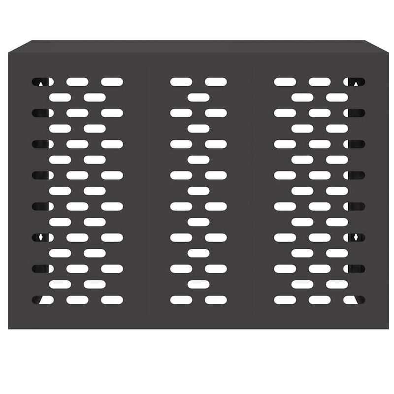 vidaXL Air Conditioner Cover Black 110 x 50 x 80 cm Steel