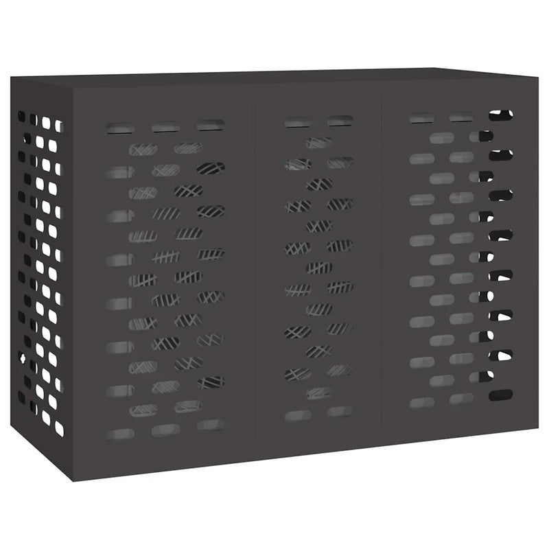 Air Conditioner Cover Black 110 x 50 x 80 cm Steel