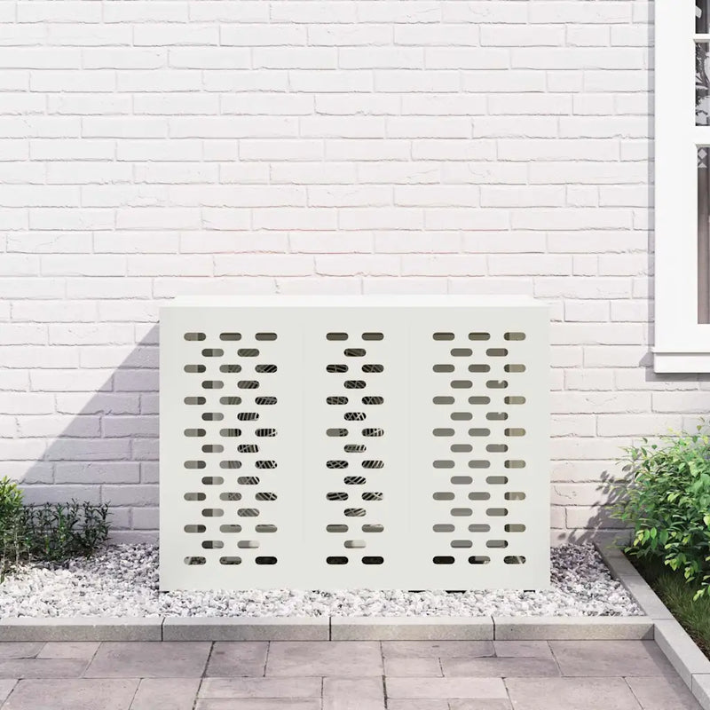 Air Conditioner Cover White 110 x 50 x 80 cm Steel