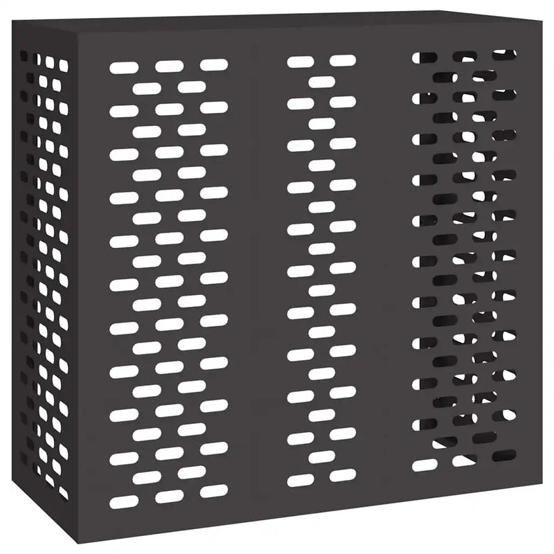 Air Conditioner Cover Black 110 x 50 x 105 cm Steel
