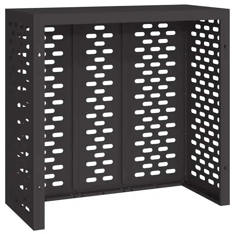 Air Conditioner Cover Black 110 x 50 x 105 cm Steel