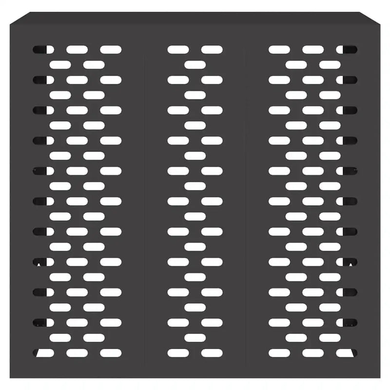 Air Conditioner Cover Black 110 x 50 x 105 cm Steel