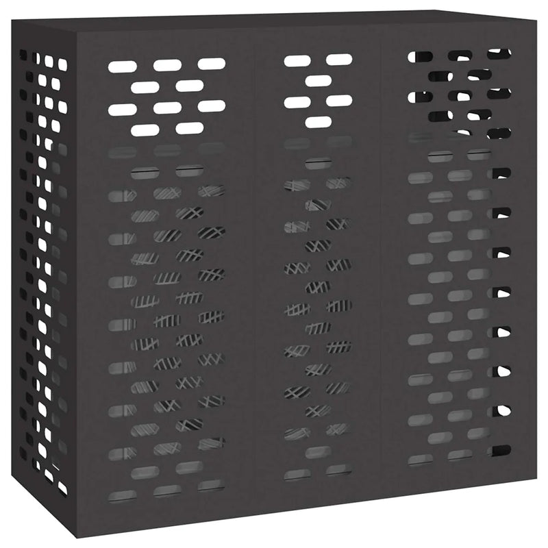 Air Conditioner Cover Black 110 x 50 x 105 cm Steel