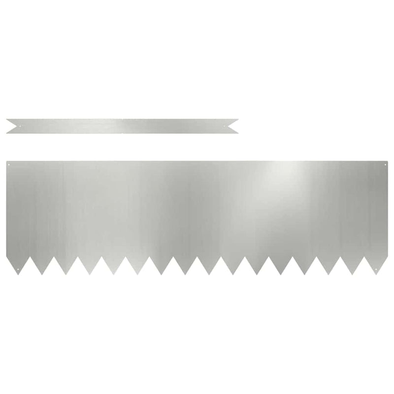 vidaXL Lawn Edging 20 pcs Silver 100 x 0.05 x 20 cm Galvanised Steel
