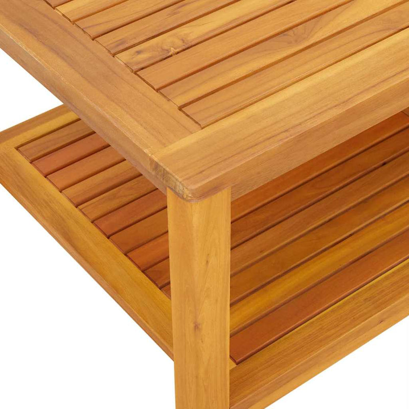 vidaXL Side Table Brown 90 x 50 x 45 cm Solid Acacia Wood